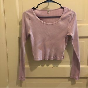 baby purple/lilac colored crop top